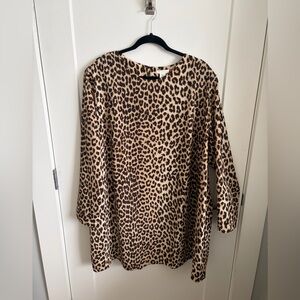 H&M Leopard Print Trapeze Dress